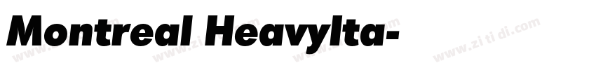 Montreal HeavyIta字体转换